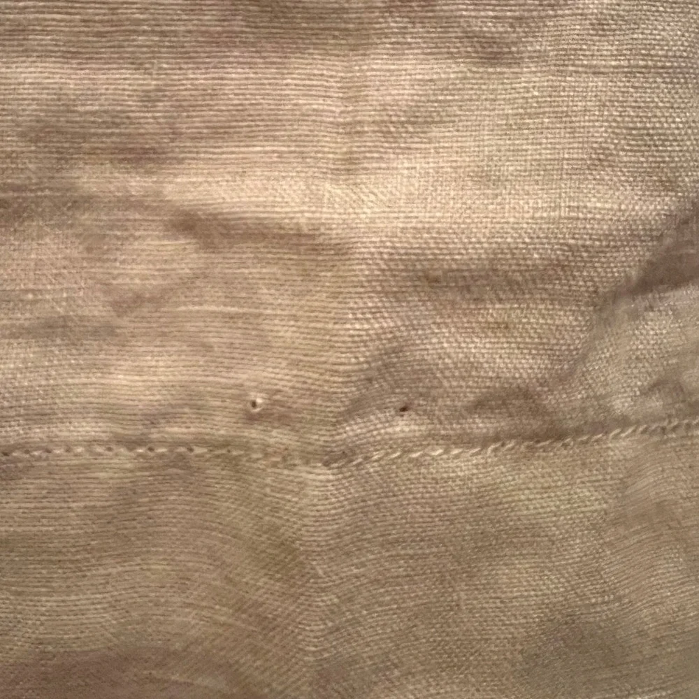 Everlane Linen Workwear Top Small  Green‎ Short Sleeves Boxy Button Front - Picture 4 of 8